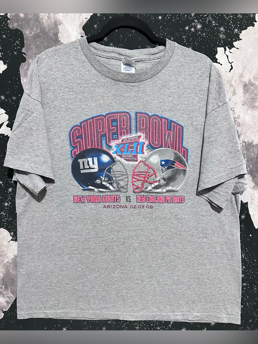 Super Bowl XLII Giants vs Patriots Football Shirt